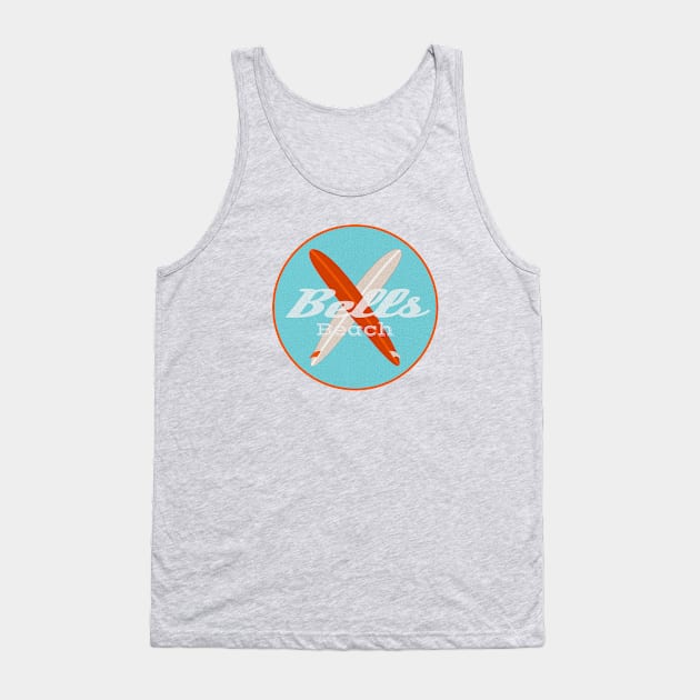 Bells Beach Crossed Surfboards Tank Top by AKdesign